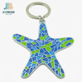 Best Selling Alloy Decoração Colorida Presente Metal Estrela Pingente Chaveiro